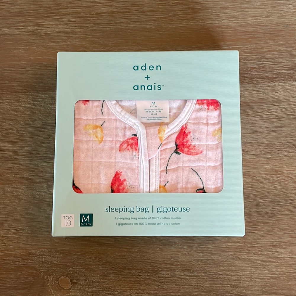 aden+anaïs sleeping back | picked for you poppies motif | TOG 1.0 lightweight